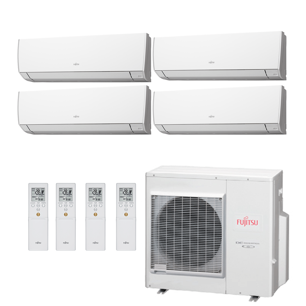 Ar Condicionado Multi Split Inverter Fujitsu 36.000 BTU (2x 9.000 e 2x 12.000) Quente/Frio 220v