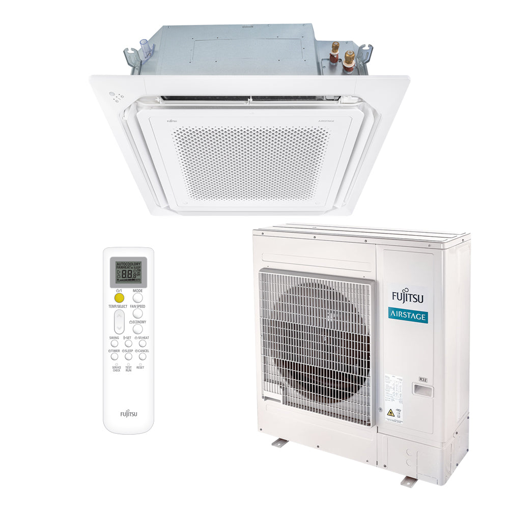 Ar Condicionado Cassete Inverter Fujitsu Airstage Premium 45.000 BTU/h Quente/Frio 380v | Gás R32
