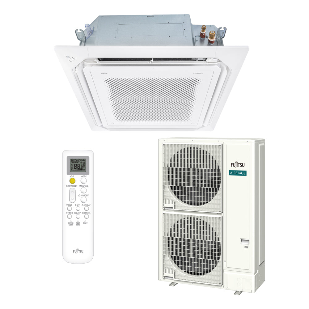 Ar Condicionado Cassete Inverter Fujitsu Airstage Premium 52.000 BTU/h Quente/Frio 380v | Gás R32