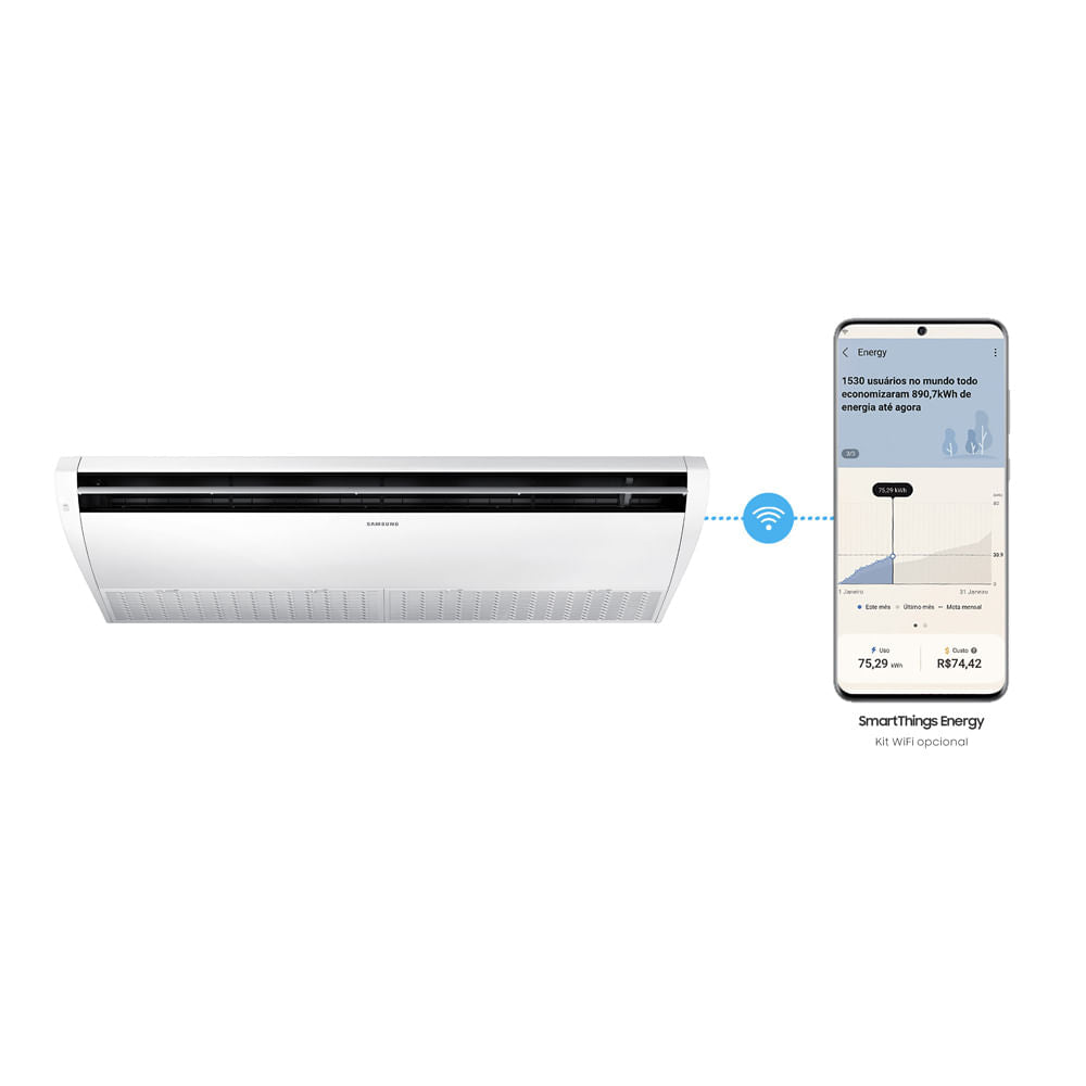 Ar Condicionado Teto Inverter Samsung 52.000 BTU/h Quente/Frio 220v Wi-Fi