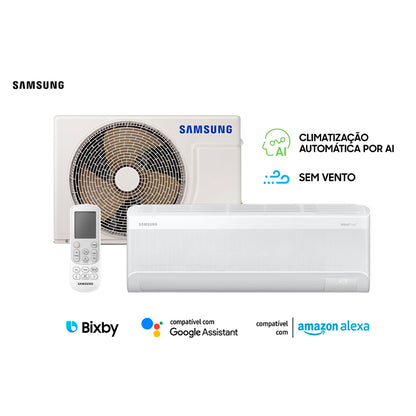 Ar Condicionado Split Hi-Wall Inverter Wi-Fi Samsung WindFree AI 12.000 Btu/h Frio 220V | AR12DYFAAWKNAZ