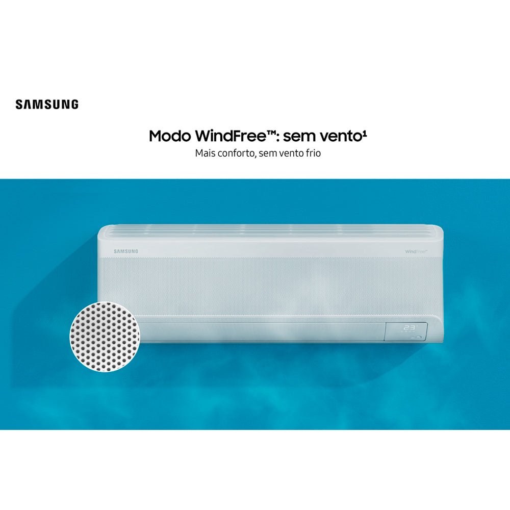 Ar Condicionado Split Hi-Wall Inverter Wi-Fi Samsung WindFree AI 12.000 Btu/h Frio 220V | AR12DYFAAWKNAZ