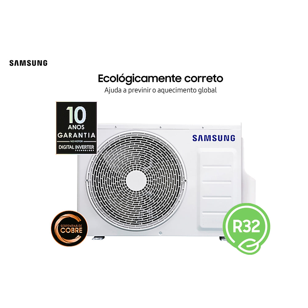 Ar Condicionado Split Hi-Wall Inverter Wi-Fi Samsung WindFree AI 24.000 Btu/h Frio 220V | AR24DYFAAWKNAZ