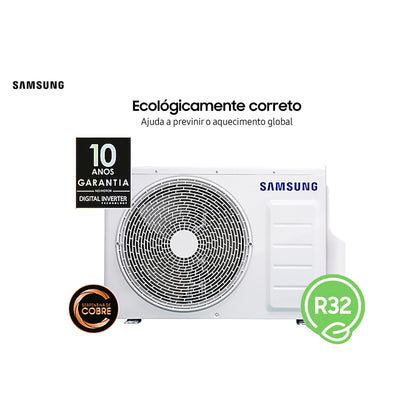 Ar Condicionado Split Hi-Wall Inverter Wi-Fi Samsung WindFree AI 24.000 Btu/h Frio 220V | AR24DYFAAWKNAZ
