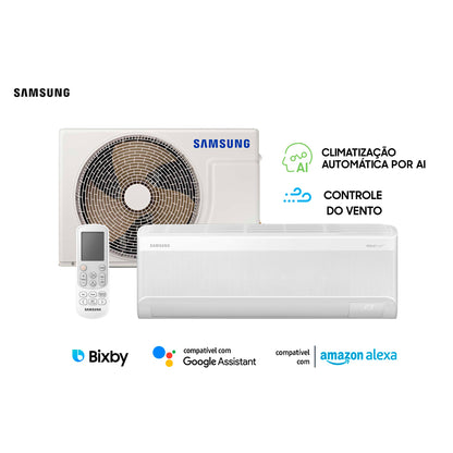 Ar Condicionado Split Hi-Wall Samsung Inverter WindFree POWERVolt AI 12.000 Btu/h Frio 110/220V Bivolt | AR12DYFAVWKNAZ