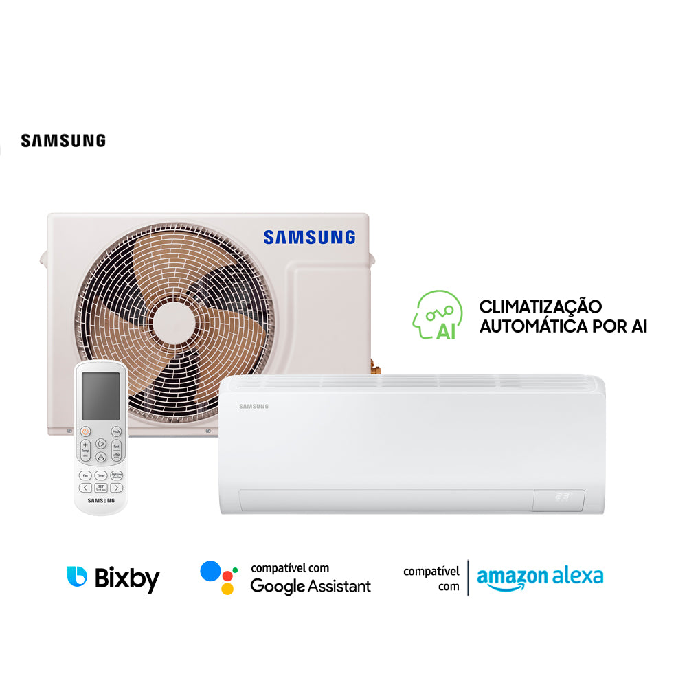 Ar Condicionado Split Hi-Wall Samsung Digital Inverter Ultra AI 9.000 Btu/h Frio 220V | AR09DYFZAWKNAZ