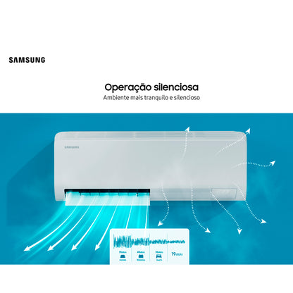 Ar Condicionado Split Hi-Wall Samsung Digital Inverter Ultra AI 11.000 Btu/h Frio 220V | AR12DYFZAWK/AZ