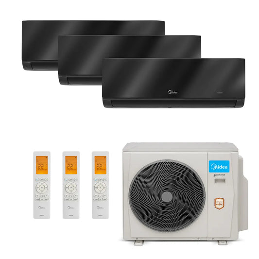 Ar Condicionado Multi Split Midea Inverter 36.000 BTU (1x 12.000 Black e 2x 18.000 Black) Quente/Frio 220v