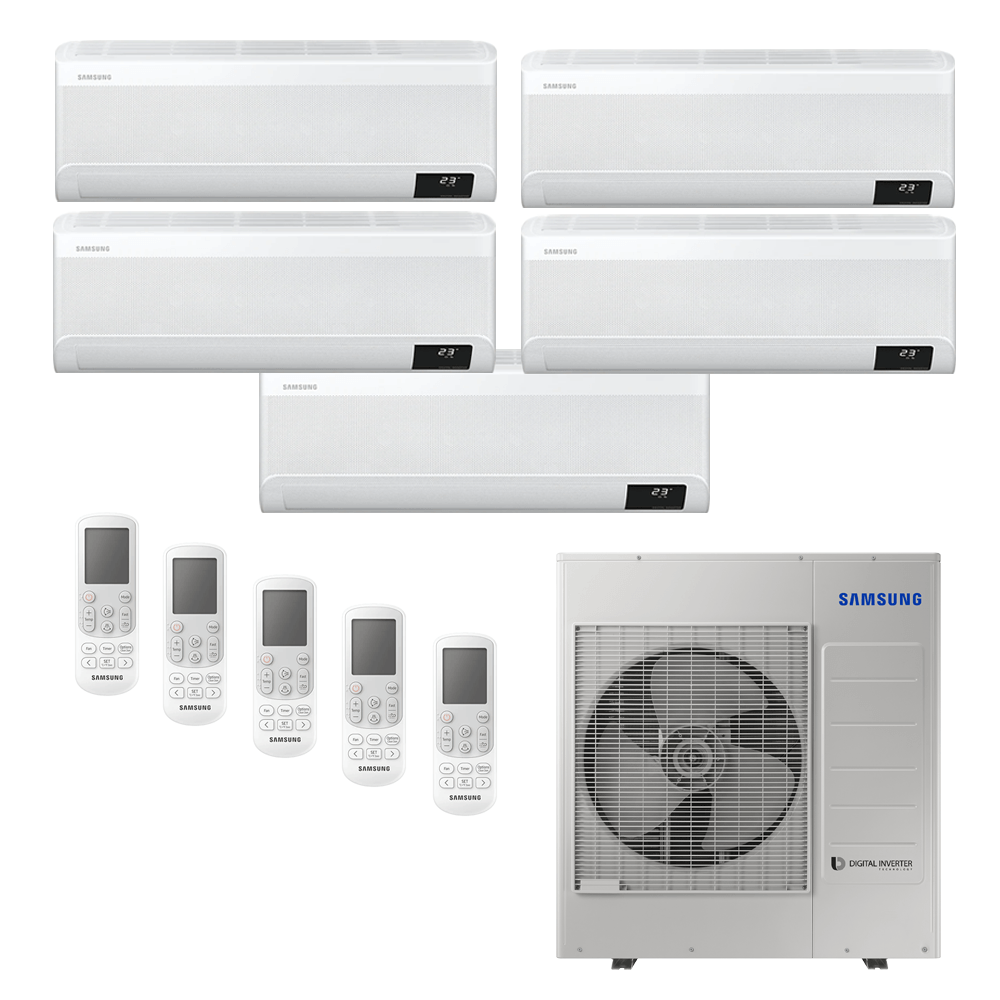 Ar Condicionado Multi-Split Samsung WindFree Inverter 34.000 BTU (3x 9.000 e 2x 12.000) Quente/Frio 220v