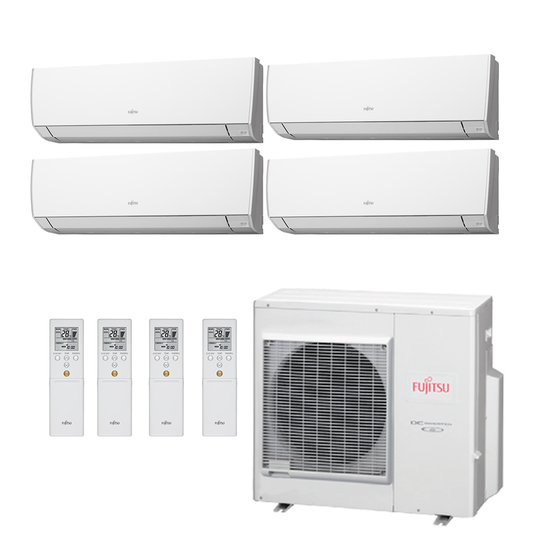 Ar Condicionado Multi Split Inverter Fujitsu 36.000 BTU (1x 7.000 e 3x 9.000) Quente/Frio 220v