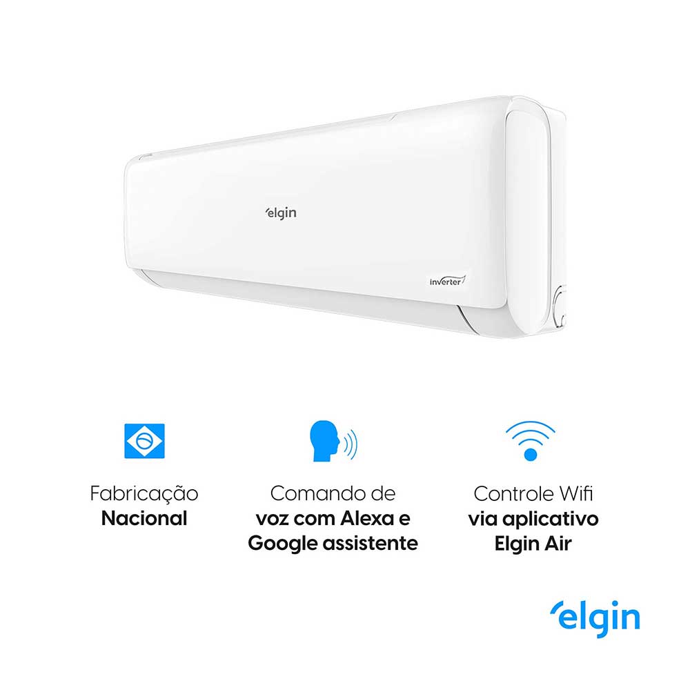Ar Condicionado Split Hi Wall Inverter Elgin Eco II 9.000 BTU/h Frio 220v Wi-Fi