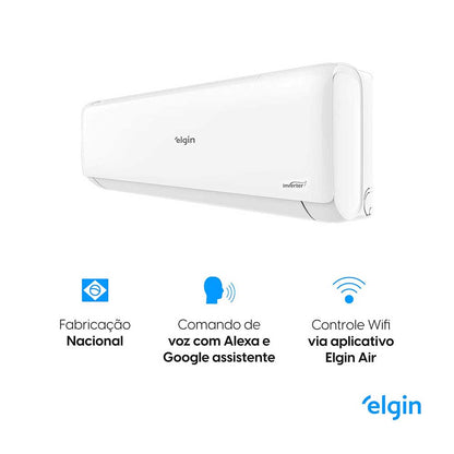 Ar Condicionado Split Hi Wall Inverter Elgin Eco II 9.000 BTU/h Frio 220v Wi-Fi