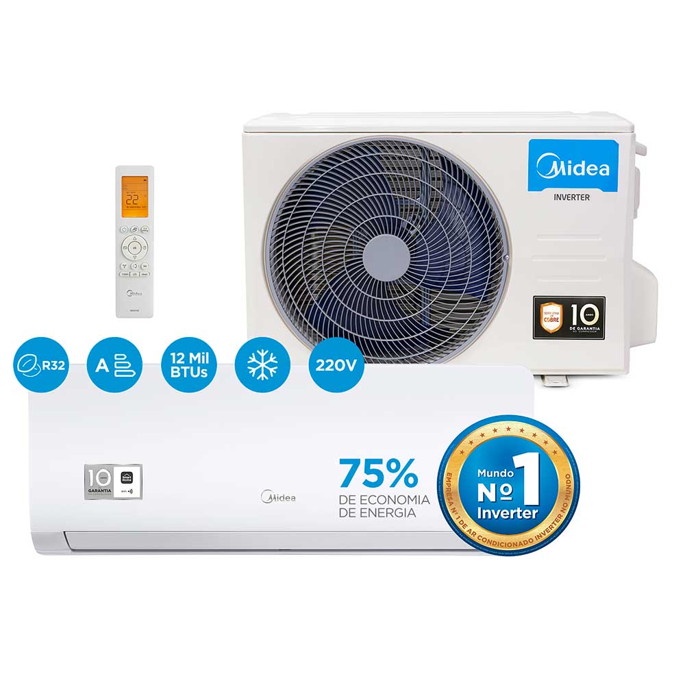 Ar Condicionado Split Hi Wall Inverter Midea Xtreme Save Connect 12.000 BTU/h Frio 220v