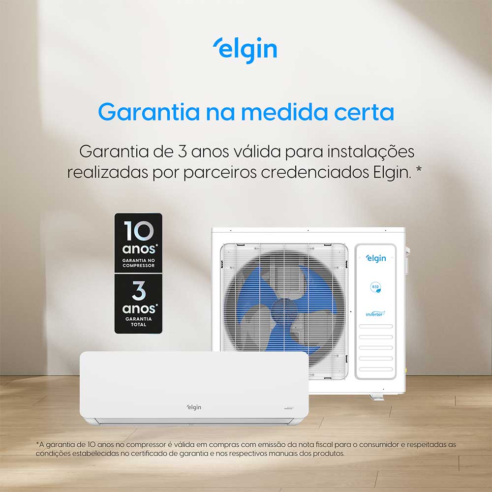 Ar Condicionado Split Hi-Wall Elgin Eco Dream Inverter Wi-Fi 36.000 BTU/h Quente/Frio R-32 Frio 220V | HIQC36C2WACA