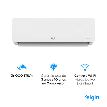 Ar Condicionado Split Hi-Wall Elgin Eco Dream Inverter Wi-Fi 36.000 BTU/h Quente/Frio R-32 Frio 220V | HIQC36C2WACA