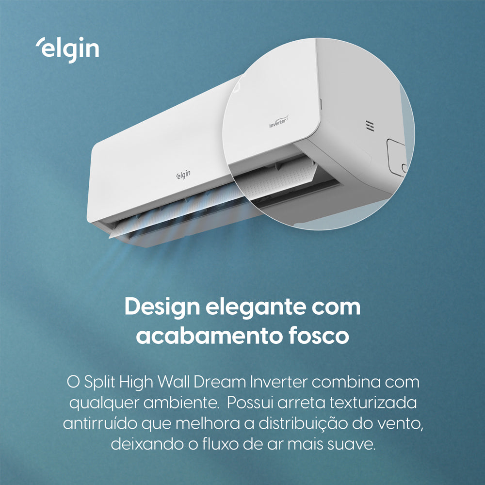 Ar Condicionado Split Hi-Wall Elgin Eco Dream Inverter Wi-Fi 36.000 BTU/h Quente/Frio R-32 Frio 220V | HIQC36C2WACA
