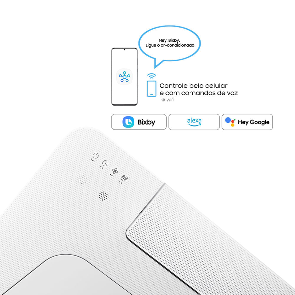 Ar Condicionado Cassete 1 Via Inverter Samsung WindFree 24.000 BTU/h Quente/Frio 220v Wi-Fi